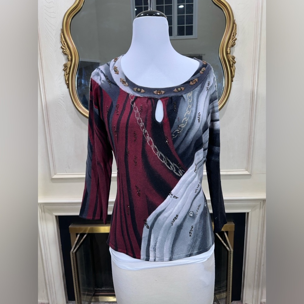 Alberto Makali Abstract Keyhole Top L Neo Nostalgia Mob Luxe 2.0